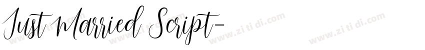 Just Married Script字体转换